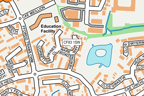 CF83 1SW map - OS OpenMap – Local (Ordnance Survey)