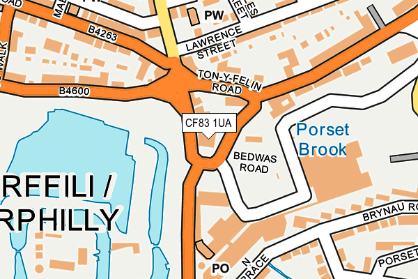 CF83 1UA map - OS OpenMap – Local (Ordnance Survey)