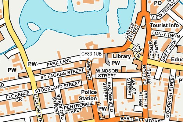 CF83 1UB map - OS OpenMap – Local (Ordnance Survey)