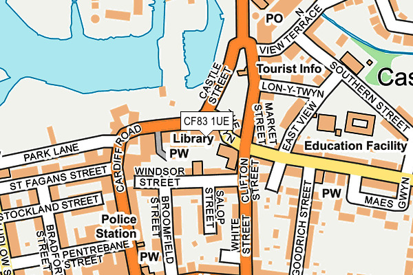 CF83 1UE map - OS OpenMap – Local (Ordnance Survey)