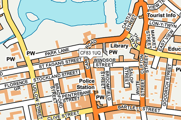 CF83 1UQ map - OS OpenMap – Local (Ordnance Survey)