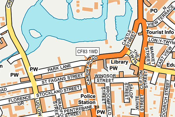 CF83 1WD map - OS OpenMap – Local (Ordnance Survey)