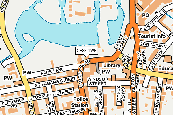 CF83 1WF map - OS OpenMap – Local (Ordnance Survey)