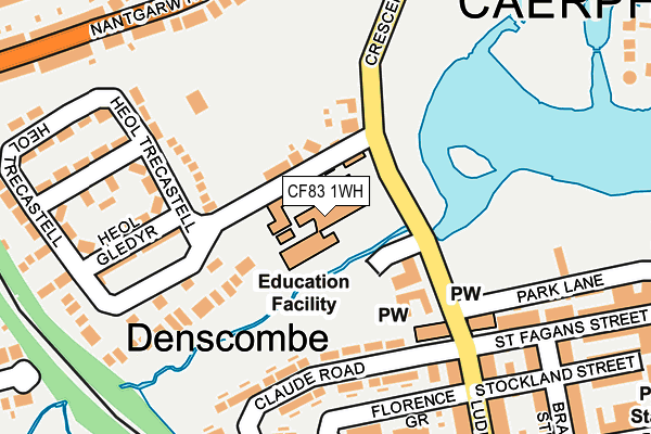 CF83 1WH map - OS OpenMap – Local (Ordnance Survey)