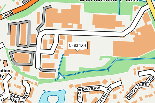 CF83 1XH map - OS OpenMap – Local (Ordnance Survey)