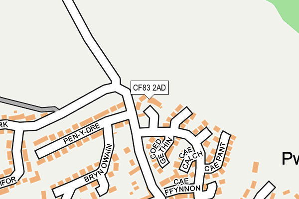 CF83 2AD map - OS OpenMap – Local (Ordnance Survey)