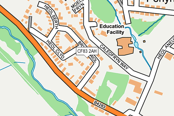 CF83 2AH map - OS OpenMap – Local (Ordnance Survey)