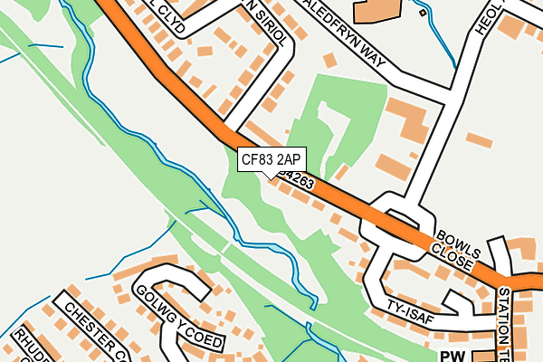 CF83 2AP map - OS OpenMap – Local (Ordnance Survey)