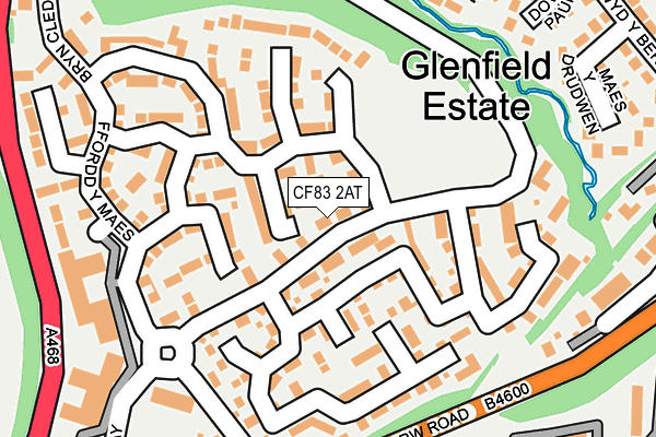 CF83 2AT map - OS OpenMap – Local (Ordnance Survey)