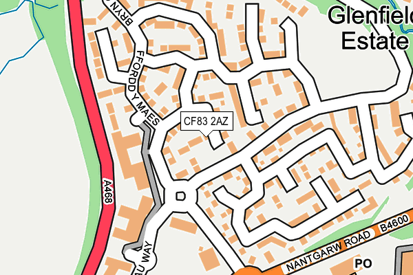 CF83 2AZ map - OS OpenMap – Local (Ordnance Survey)