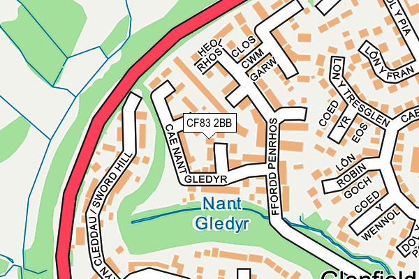 CF83 2BB map - OS OpenMap – Local (Ordnance Survey)