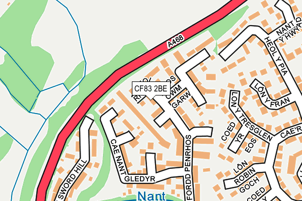 CF83 2BE map - OS OpenMap – Local (Ordnance Survey)