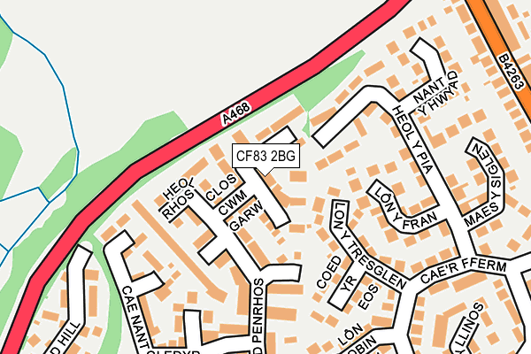 CF83 2BG map - OS OpenMap – Local (Ordnance Survey)