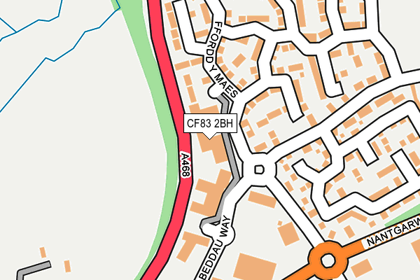 CF83 2BH map - OS OpenMap – Local (Ordnance Survey)