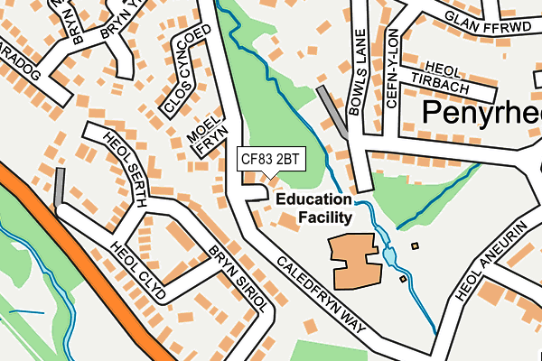 CF83 2BT map - OS OpenMap – Local (Ordnance Survey)