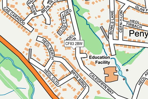 CF83 2BW map - OS OpenMap – Local (Ordnance Survey)