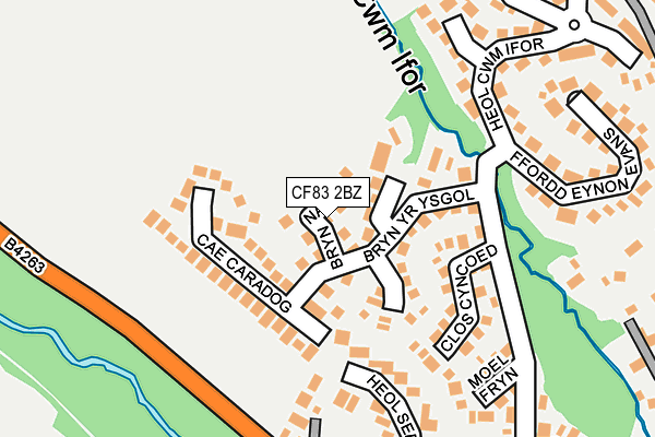 CF83 2BZ map - OS OpenMap – Local (Ordnance Survey)