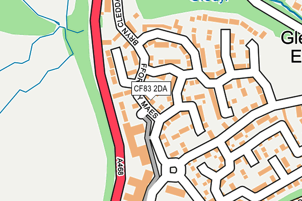 CF83 2DA map - OS OpenMap – Local (Ordnance Survey)