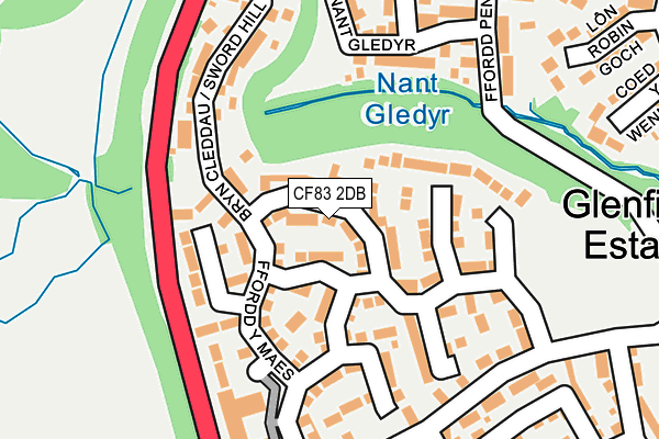 CF83 2DB map - OS OpenMap – Local (Ordnance Survey)