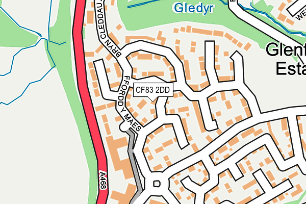 CF83 2DD map - OS OpenMap – Local (Ordnance Survey)