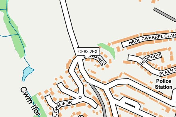 CF83 2EX map - OS OpenMap – Local (Ordnance Survey)