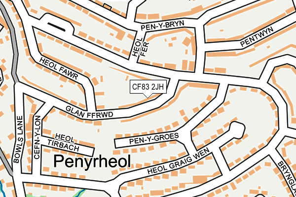 CF83 2JH map - OS OpenMap – Local (Ordnance Survey)