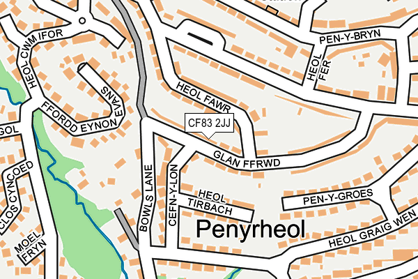 CF83 2JJ map - OS OpenMap – Local (Ordnance Survey)