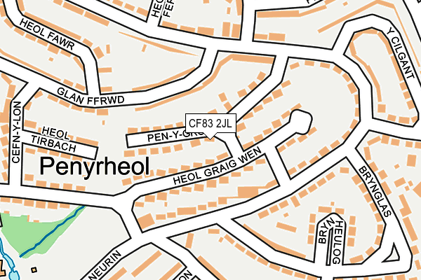 CF83 2JL map - OS OpenMap – Local (Ordnance Survey)