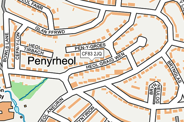 CF83 2JQ map - OS OpenMap – Local (Ordnance Survey)