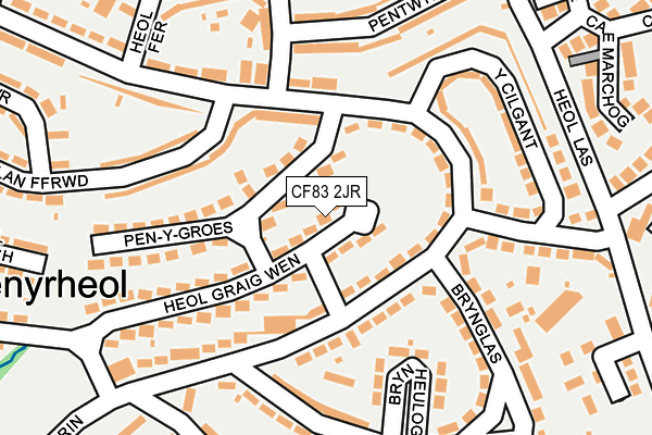 CF83 2JR map - OS OpenMap – Local (Ordnance Survey)