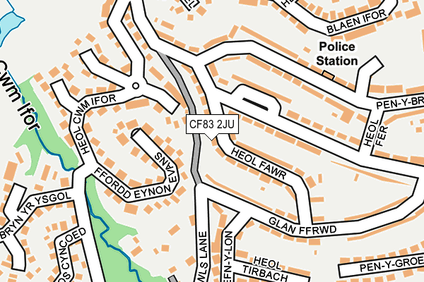 CF83 2JU map - OS OpenMap – Local (Ordnance Survey)