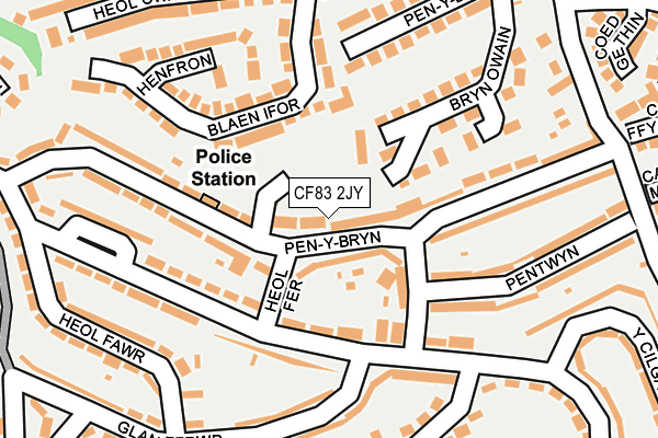 CF83 2JY map - OS OpenMap – Local (Ordnance Survey)