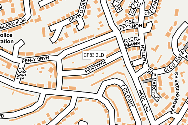 CF83 2LD map - OS OpenMap – Local (Ordnance Survey)