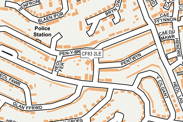 CF83 2LE map - OS OpenMap – Local (Ordnance Survey)