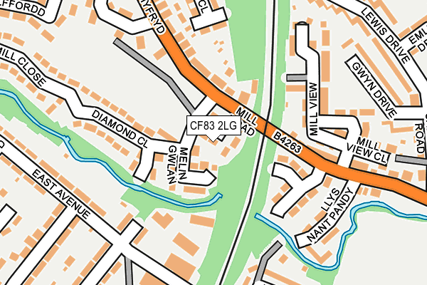 CF83 2LG map - OS OpenMap – Local (Ordnance Survey)