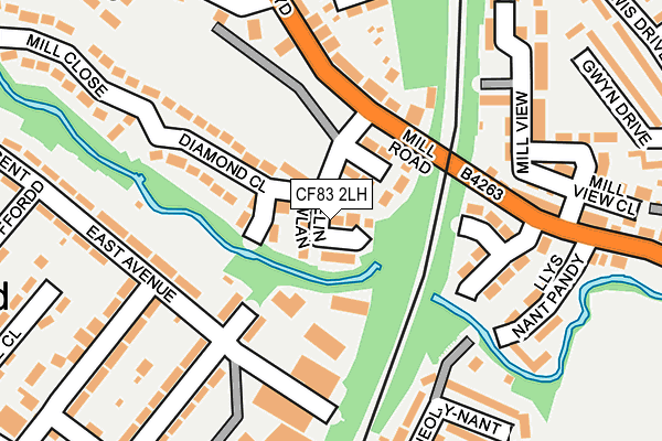 CF83 2LH map - OS OpenMap – Local (Ordnance Survey)