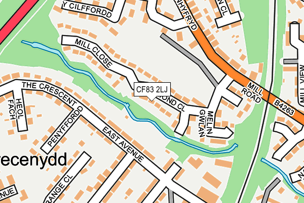 CF83 2LJ map - OS OpenMap – Local (Ordnance Survey)