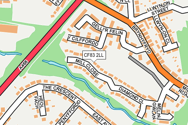 CF83 2LL map - OS OpenMap – Local (Ordnance Survey)