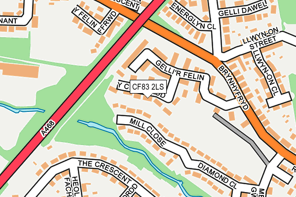 CF83 2LS map - OS OpenMap – Local (Ordnance Survey)