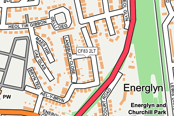 CF83 2LT map - OS OpenMap – Local (Ordnance Survey)