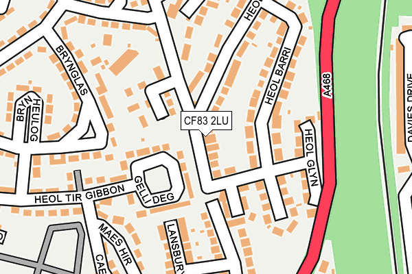 CF83 2LU map - OS OpenMap – Local (Ordnance Survey)