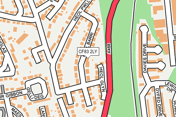 CF83 2LY map - OS OpenMap – Local (Ordnance Survey)