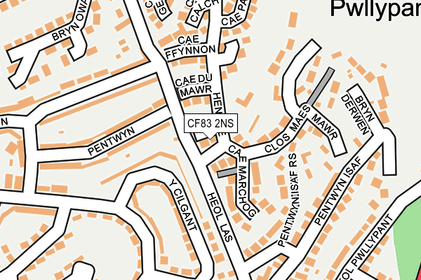 CF83 2NS map - OS OpenMap – Local (Ordnance Survey)