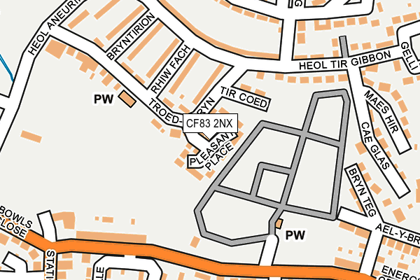 CF83 2NX map - OS OpenMap – Local (Ordnance Survey)