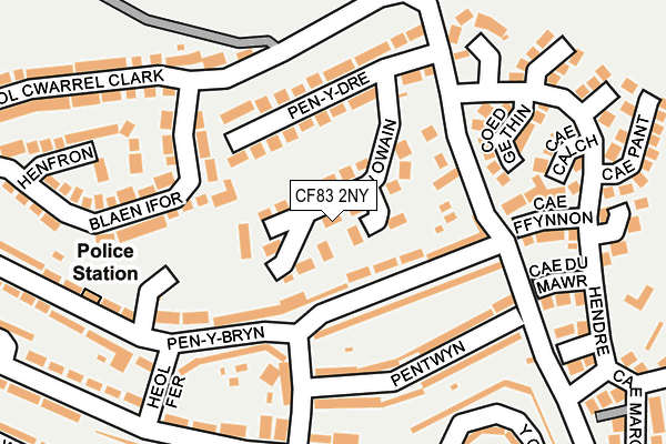 CF83 2NY map - OS OpenMap – Local (Ordnance Survey)