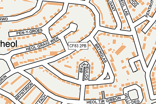 CF83 2PB map - OS OpenMap – Local (Ordnance Survey)