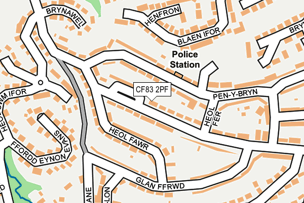 CF83 2PF map - OS OpenMap – Local (Ordnance Survey)