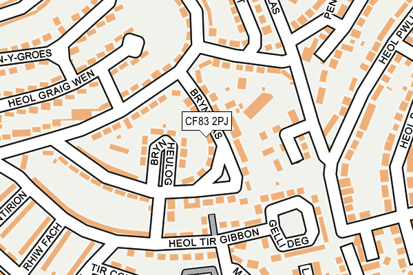 CF83 2PJ map - OS OpenMap – Local (Ordnance Survey)