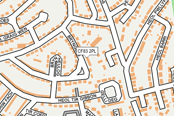 CF83 2PL map - OS OpenMap – Local (Ordnance Survey)