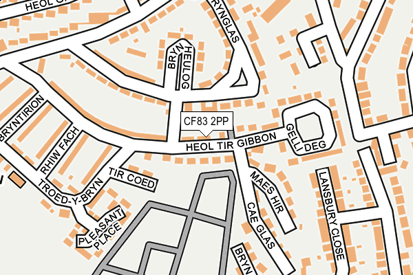 CF83 2PP map - OS OpenMap – Local (Ordnance Survey)